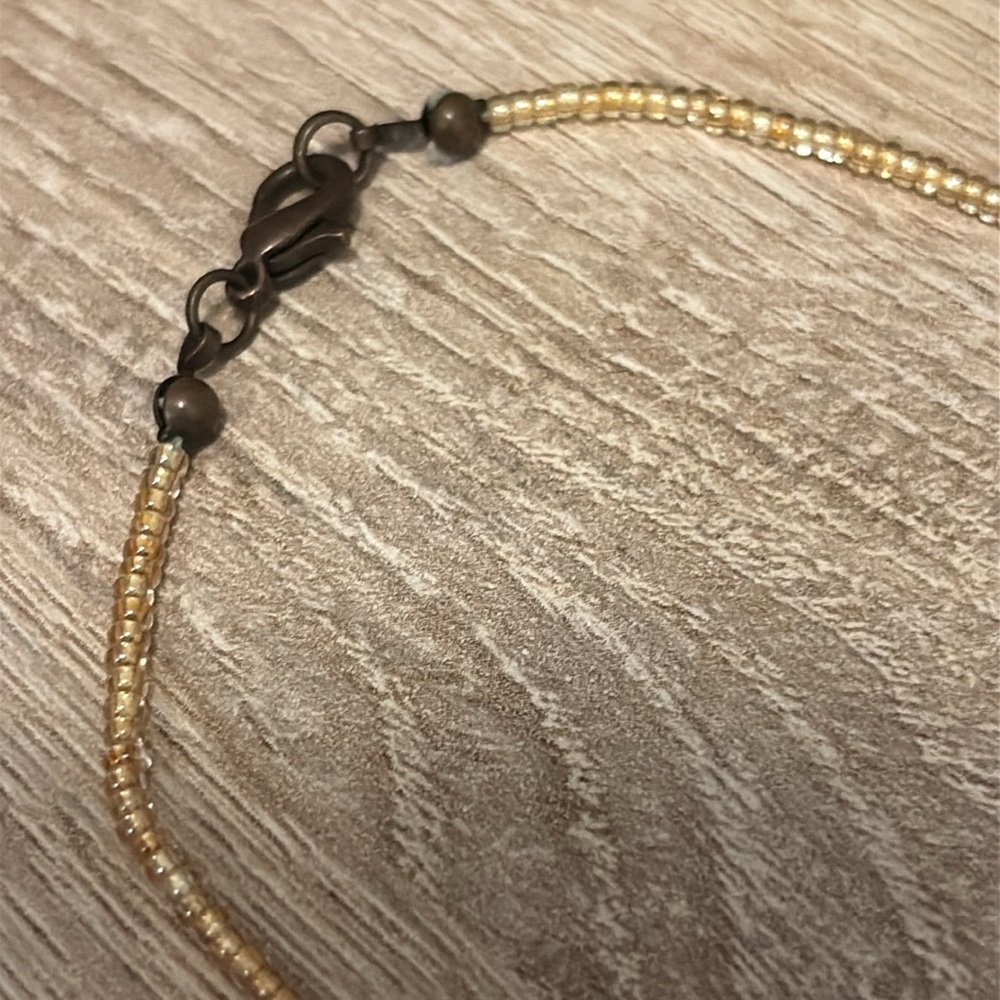 Semi precious and glass with crystal and seed bead necklace - Picture 6 of 6